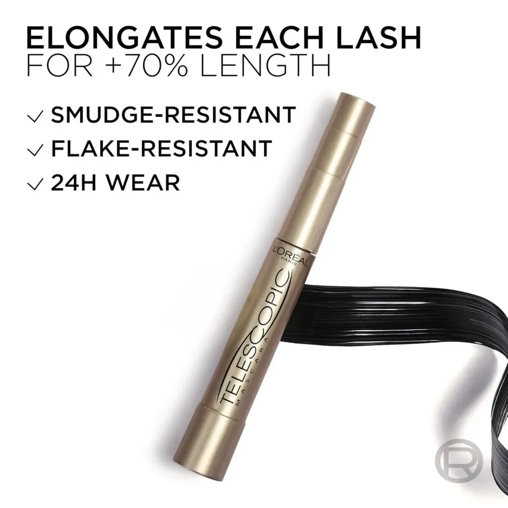 L'Oreal Paris Black Lengthening Lash Mascara With Dual Precision Brush